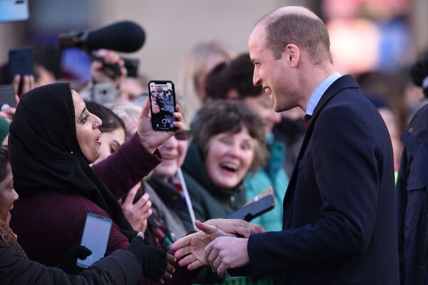 Britain's Prince William, Duke of Cambridge, greets members of the public after visiting City Hall in Centenary Square, Bradford. - Sputnik International
