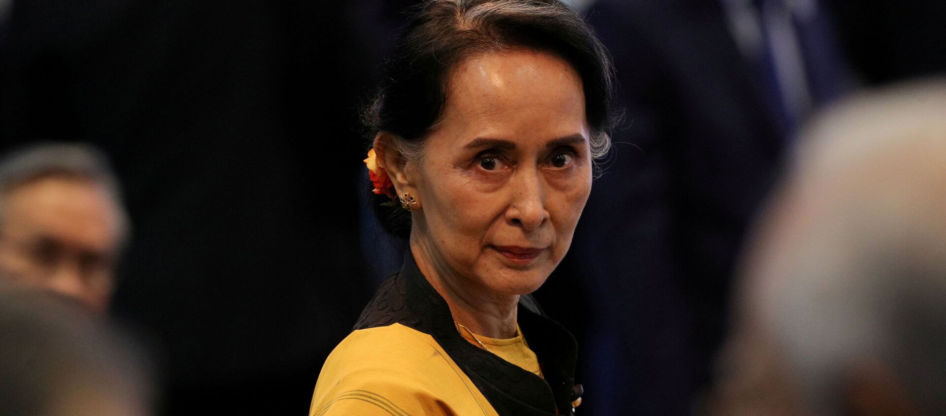 Myanmar State Counselor Aung San Suu Kyi attends the opening session of the 31st ASEAN Summit in Manila - Sputnik International, 1920, 15.02.2021