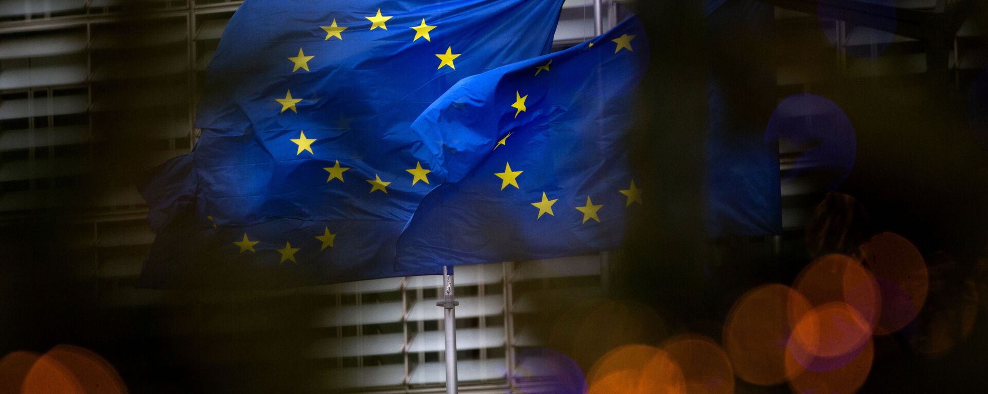 European Union flags flutter in the wind outside EU headquarters in Brussels, Saturday, Dec. 19, 2020 - Sputnik International, 1920, 29.07.2022