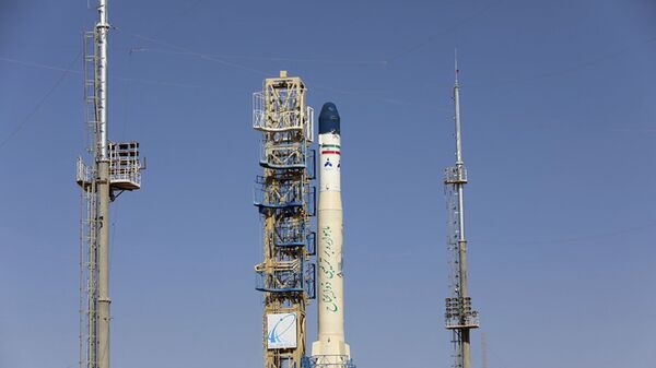 This picture released by the official website of the Iranian Defense Ministry on Monday, Feb. 1, 2021, shows Iran's newest satellite-carrier rocket, called Zuljanah, before being launched at an undisclosed location, Iran. Iranian state TV on Monday aired the launch of the country's newest satellite-carrying rocket, called Zuljanah, which it said was able to reach a height of 500 km (310 miles) and is capable of carrying a 200-kilogram (440-pound) satellite. It did not launch a satellite into orbit. (Iranian Defense Ministry via AP) - Sputnik International