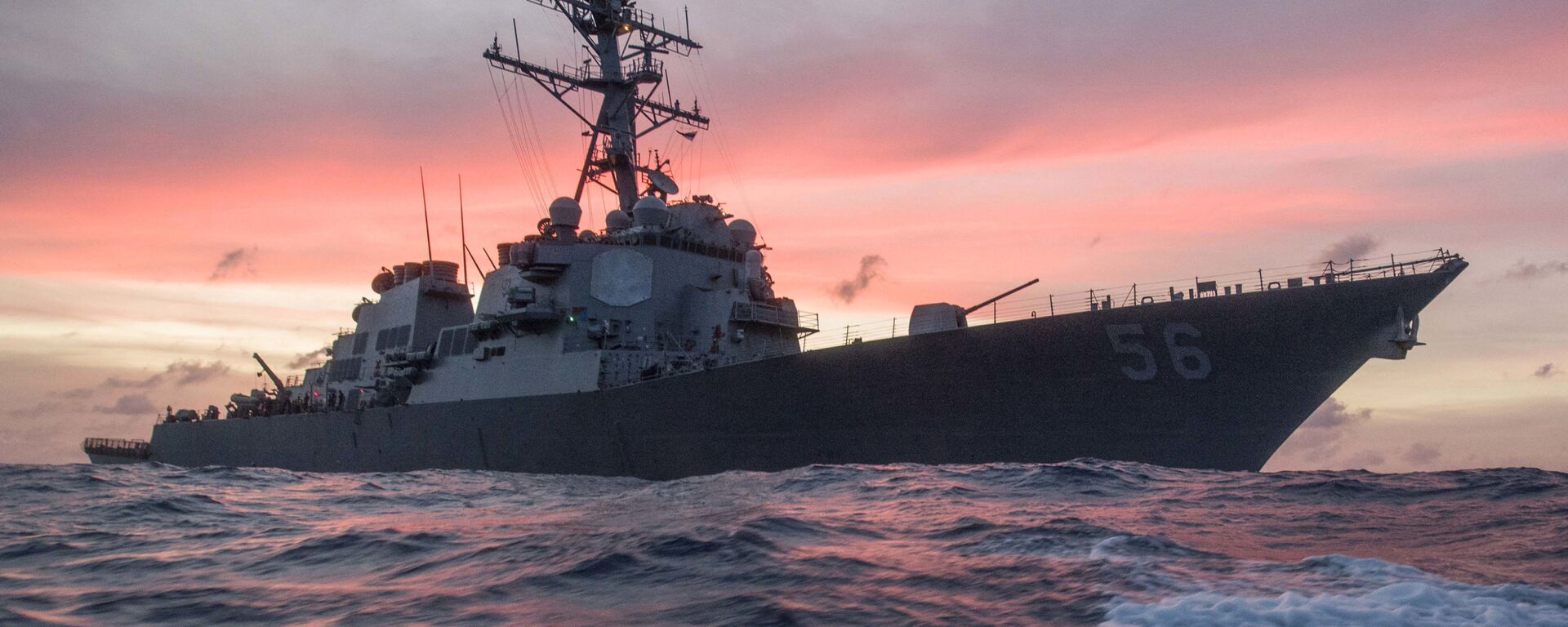 In this Jan. 22, 2017, photo provided by U.S. Navy, the USS John S. McCain conducts a patrol in the South China Sea while supporting security efforts in the region. - Sputnik International, 1920, 24.07.2022