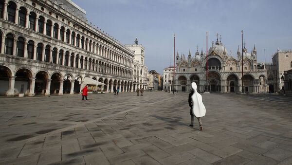 Пустая площадь Санкт-Марко в Венеции - Sputnik International