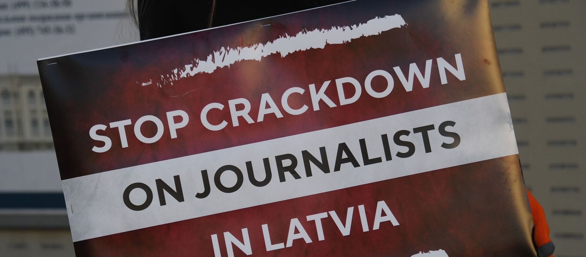 Russia Latvia Reporters Crackdown Protest - Sputnik International, 1920, 05.02.2021