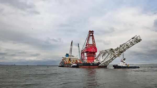 Pipe-laying vessel Fortuna leaves the port of Wismar - Sputnik International