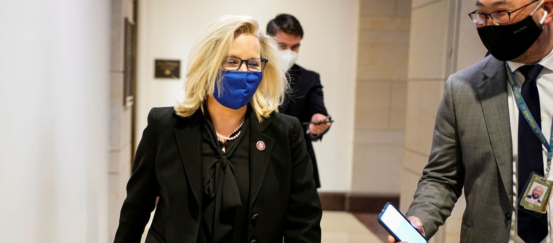 Liz Cheney (R-WY) departs after a House Republican Caucus meeting on Capitol Hill in Washington, U.S., February 3, 2021. - Sputnik International, 1920, 07.02.2021
