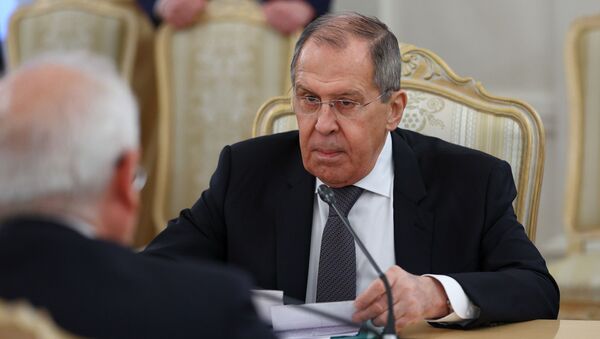 Russia's Foreign Minister Sergei Lavrov attends a meeting with European Union's foreign policy chief Josep Borrell in Moscow, Russia February 5, 2021. - Sputnik International