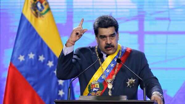 Venezuela's President Nicolas Maduro speaks during a ceremony marking the opening of the new court term in Caracas, Venezuela January 22, 2021. - Sputnik International