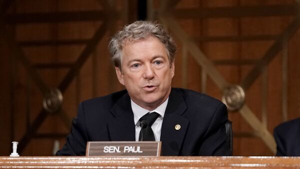 Sen. Rand Paul (R-KY) asks questions during a Senate Homeland Security and Governmental Affairs Committee hearing to discuss election security and the 2020 election process on December 16, 2020 in Washington, DC. - Sputnik International
