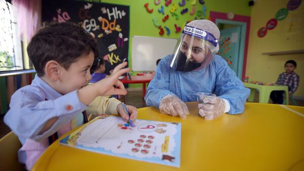 Child at daycare in Jordan - Sputnik International