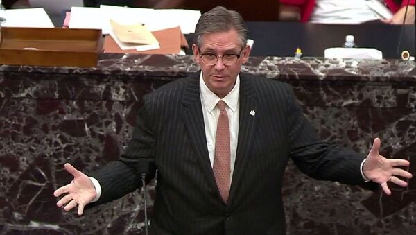 Attorney Bruce Castor, representing and defending former President Donald Trump, addresses the U.S. Senate as it begins the second impeachment trial of former president, on charges of inciting the deadly attack on the U.S. Capitol, on the floor of the Senate chamber on Capitol Hill in Washington, U.S., February 9, 2021 - Sputnik International