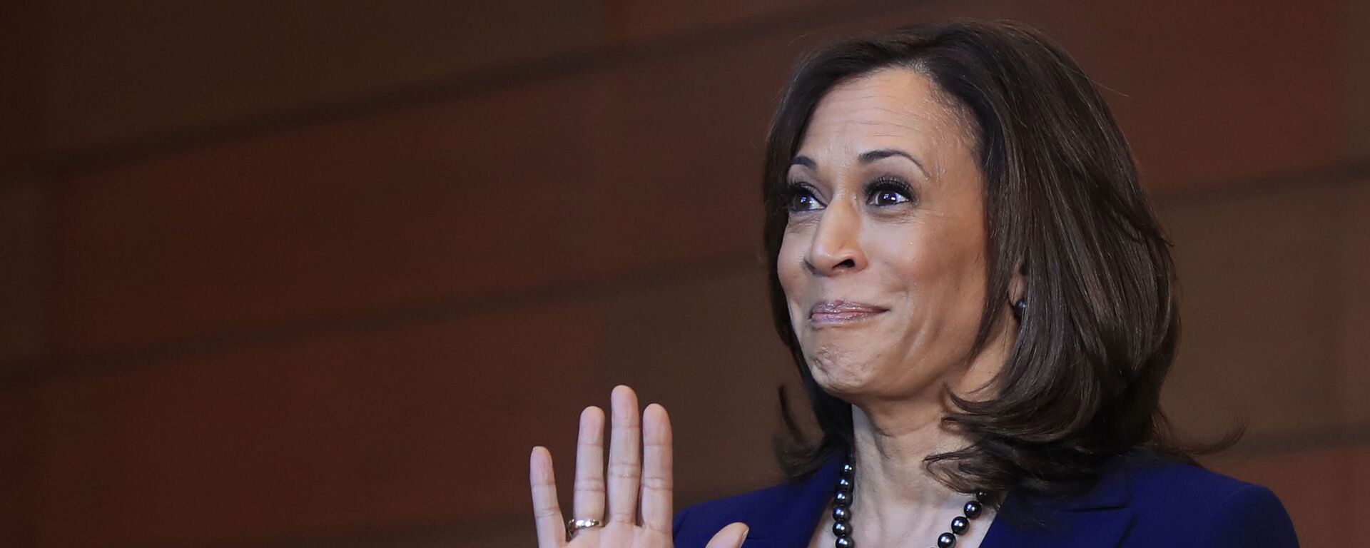 Sen. Kamala Harris, D-Calif., speaks to members of the media at her alma mater, Howard University, Monday, Jan. 21, 2019 in Washington, following her announcement earlier in the morning that she will run for president - Sputnik International, 1920, 10.09.2024