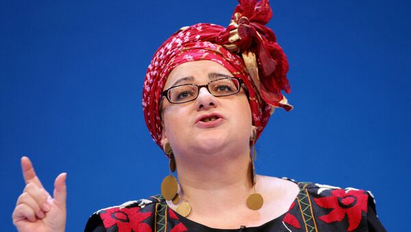 Camila Batmanghelidjh, founder of the 'Kids Company', a charity working with disadvantaged British children, addresses the second day of the Opposition Conservative Party Conference at the Bournemouth International Centre, in Bournemouth, in southern England, 02 October 2006.  - Sputnik International