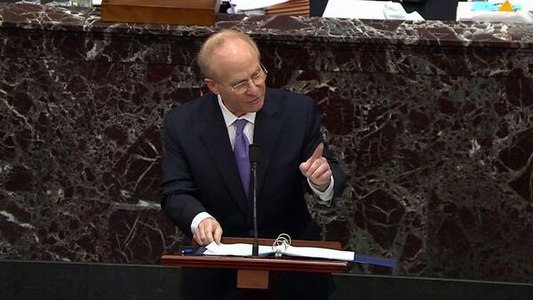 Attorney David Schoen, representing former President Donald Trump, pleads Trump's defense case during the fourth day of the impeachment trial of the former president on charges of inciting the deadly attack on the U.S. Capitol, on Capitol Hill in Washington, U.S., February 12, 2021 - Sputnik International