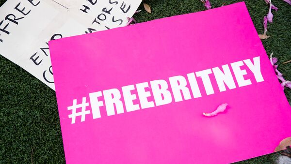 Signs in support of Britney Spears are seen during a #FreeBritney protest - Sputnik International