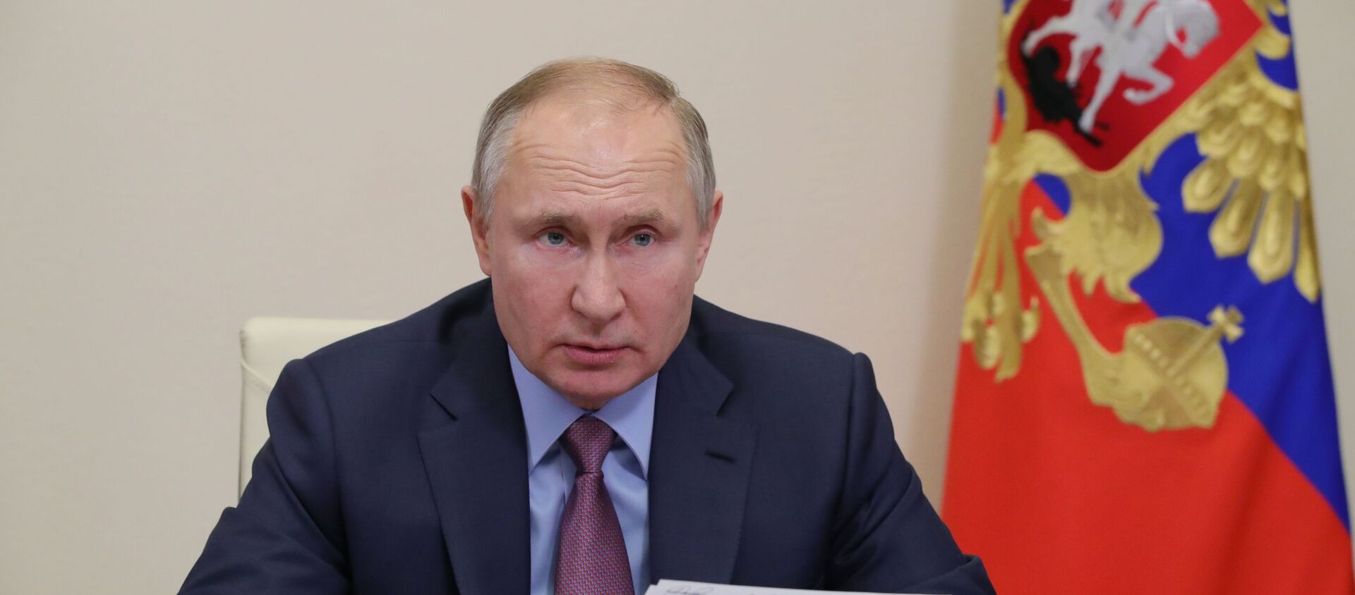 Russian President Vladimir Putin during a video conference with the members of Russian government, 10 February 2021 - Sputnik International, 1920, 13.02.2021