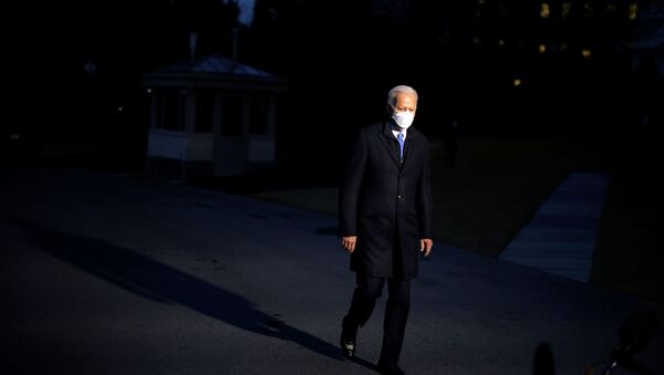U.S. President Joe Biden leaves the Oval Office as he departs to Camp David from the South Lawn of the White House in Washington, U.S., February 12, 2021 - Sputnik International