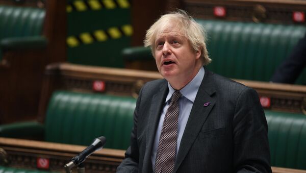 Britain's Prime Minister Boris Johnson speaks during a question period at the House of Commons in London, Britain January 27, 2021 - Sputnik International