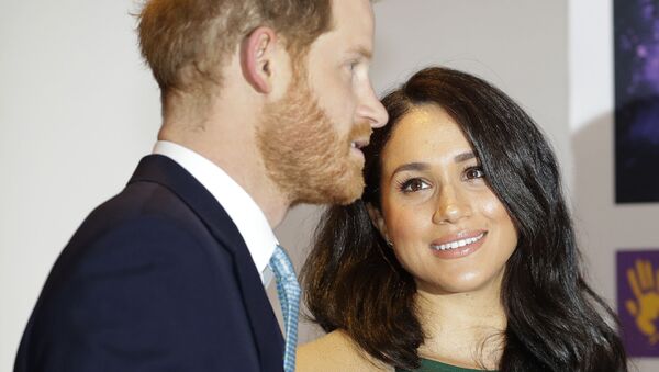 Britain's Prince Harry and Meghan, the Duke and Duchess of Sussex arrive to attend the WellChild Awards Ceremony in London, 15 October 2019 - Sputnik International