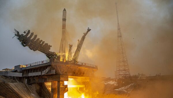 Launch of a Soyuz-2.1a rocket carrier with the Progress MS-16 cargo ship from the Baikonur Cosmodrome - Sputnik International
