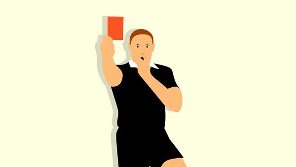 Referee with red card - Sputnik International
