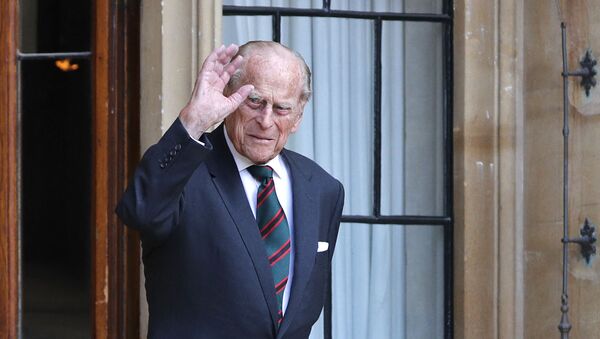 Britain's Prince Philip (R), Duke of Edinburgh arrives for the transfer of the Colonel-in-Chief of The Rifles ceremony at Windsor castle in Windsor on July 22, 2020 - Sputnik International