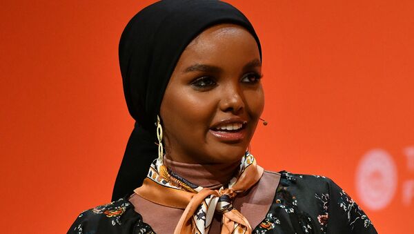 Halima Aden speaks onstage during the 2020 Embrace Ambition Summit by the Tory Burch Foundation at Jazz at Lincoln Center on March 05, 2020 in New York City - Sputnik International