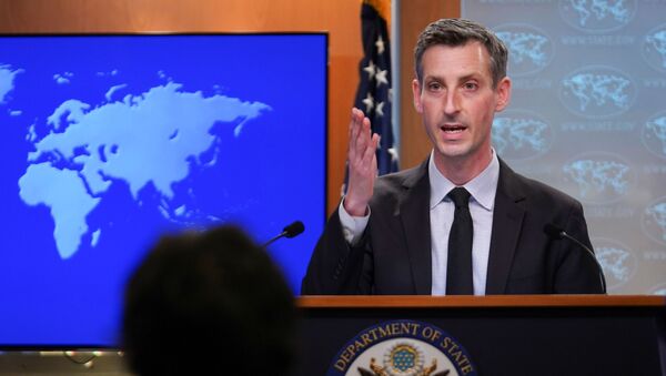 U.S. State Department Spokesman Ned Price speaks to reporters during a news briefing at the State Department in Washington, U.S., February 17, 2021. - Sputnik International