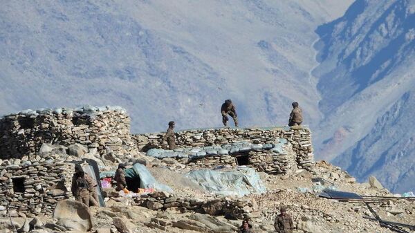 A handout photo released by Indian Army on February 16, 2021 shows the disengagement process between Indian Army and China's People's Liberation Army from a contested area in the western Himalayas, in Ladakh region. - Sputnik International