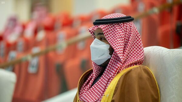 Saudi Crown Prince, Mohammed bin Salman attends the Saudi Cup at King Abdulaziz Racetrack in Riyadh, Saudi Arabia, February 20, 2021. Picture taken February 20, 2021. - Sputnik International