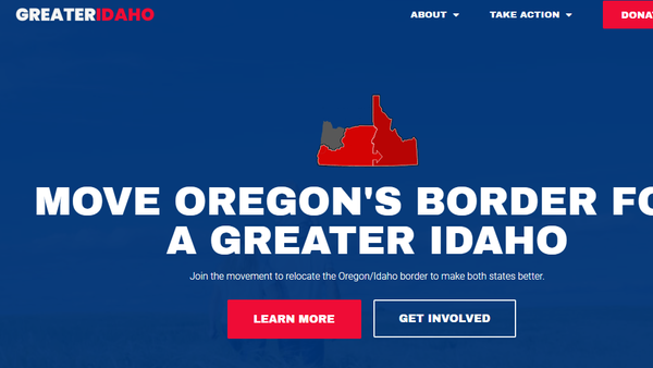 Screenshot from the website of the Greater Idaho movement - Sputnik International