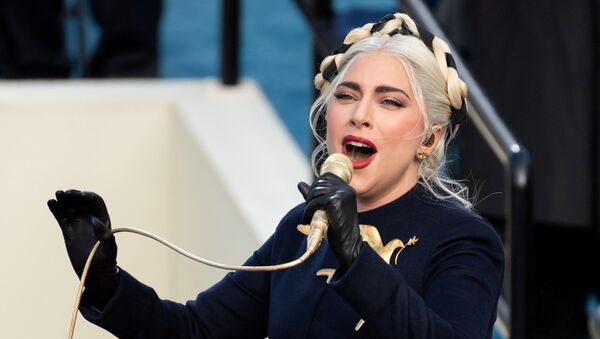 Lady Gaga sings the US National Anthem during the Presidential Inauguration in Washington, DC, US, 20 January 2021. - Sputnik International