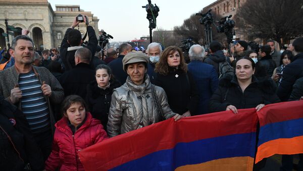 Opposition protests in Yerevan - Sputnik International