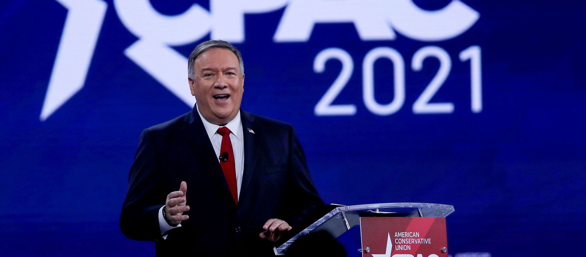 Former U.S. Secretary of State Mike Pompeo speaks at the Conservative Political Action Conference (CPAC) in Orlando, Florida, U.S. February 27, 2021 - Sputnik International, 1920, 08.04.2021