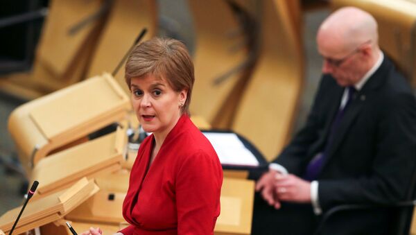 Scottish First Minister Nicola Sturgeon makes a statement on the COVID-19 restrictions, in Edinburgh - Sputnik International