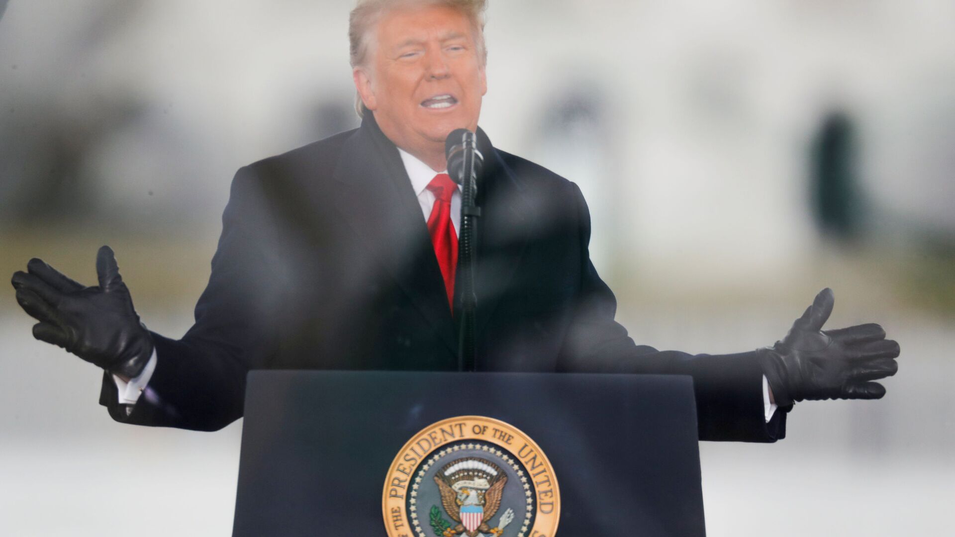 U.S. President Donald Trump speaks during a rally to contest the certification of the 2020 U.S. presidential election results by the U.S. Congress, in Washington, U.S, January 6, 2021. REUTERS/Jim Bourg/File Photo - Sputnik International, 1920, 29.12.2021