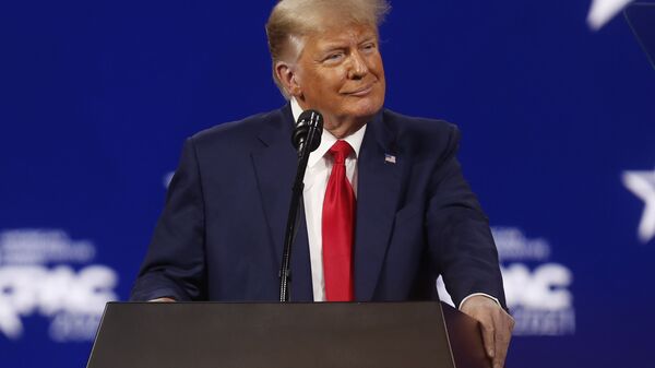 Former U.S. President Donald Trump speaks at the Conservative Political Action Conference in Orlando, Florida, U.S. February 28, 2021.  - Sputnik International
