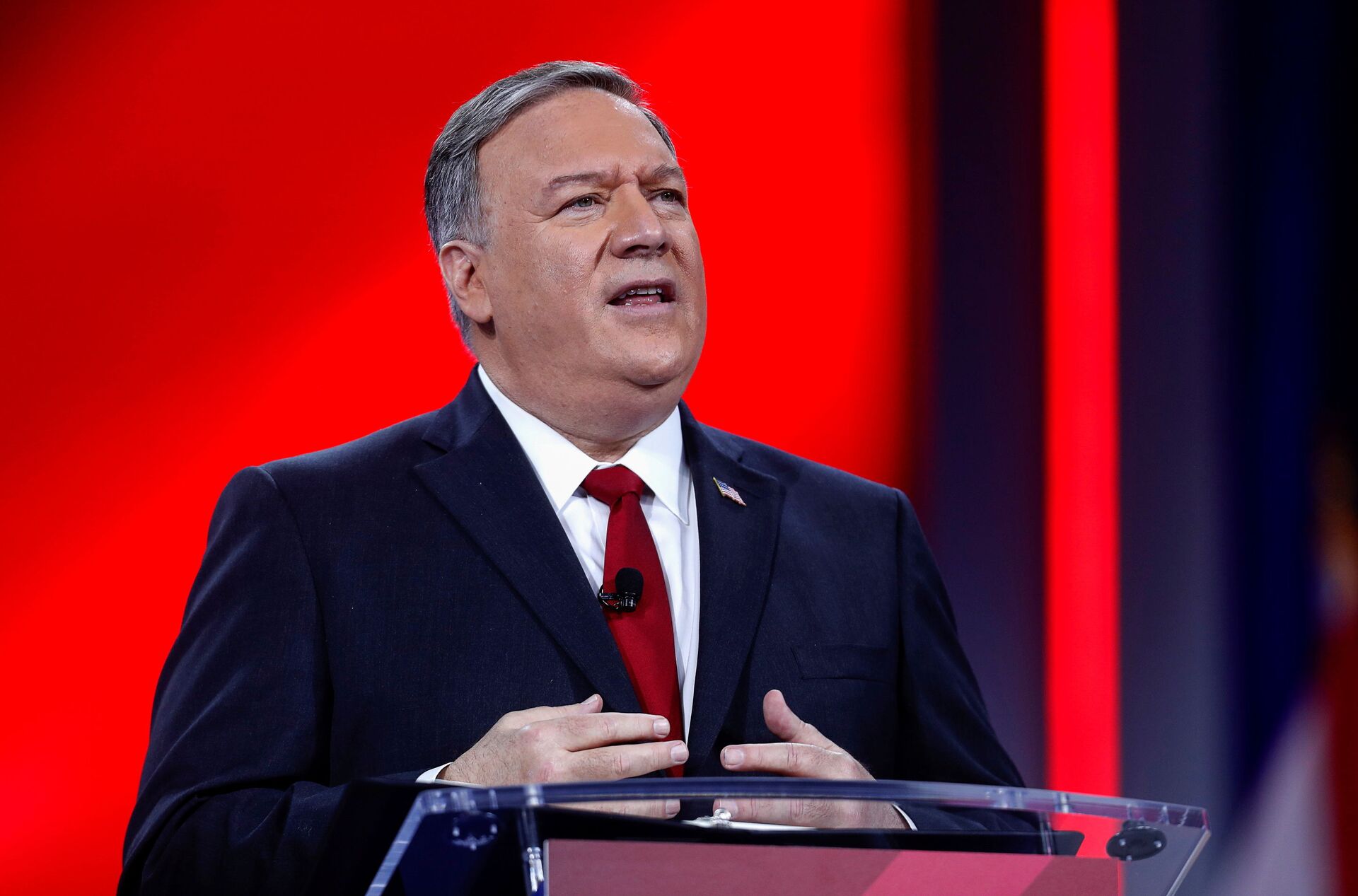 Former U.S. Secretary of State Mike Pompeo speaks at the Conservative Political Action Conference (CPAC) in Orlando, Florida, U.S. February 27, 2021.  - Sputnik International, 1920, 04.10.2021