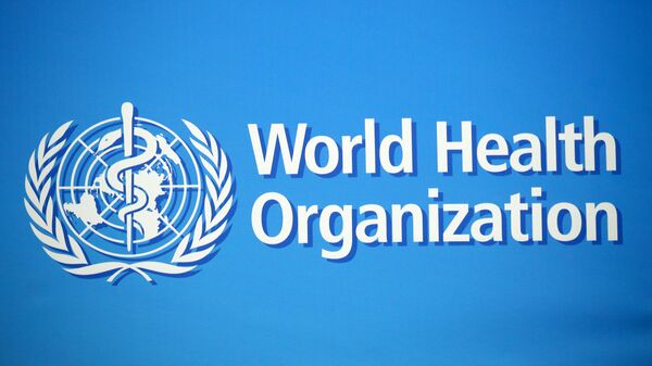 A logo is pictured at the World Health Organization (WHO) building in Geneva, Switzerland, February 2, 2020. Picture taken February 2, 2020.  - Sputnik International