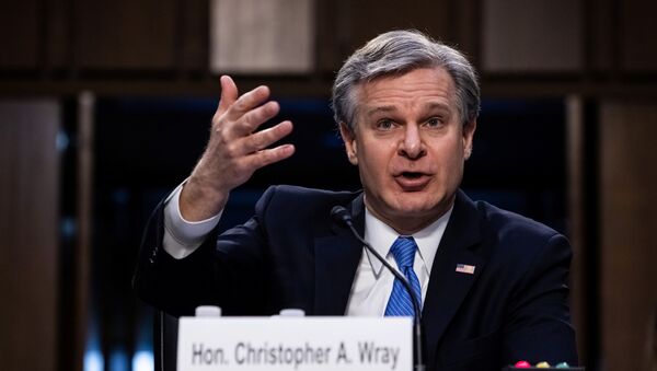 Federal Bureau of Investigation Director Christopher Wray testifies before a Senate Judiciary Committee on the January 6th Insurrection, domestic terrorism and other threats, on Capitol Hill, Washington, U.S., March 2, 2021. - Sputnik International