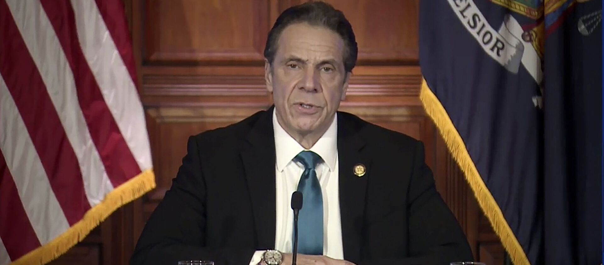 In this image taken from video, New York Gov. Andrew Cuomo speaks during a news conference Friday, Feb. 19, 2021, in Albany, N.Y. - Sputnik International, 1920, 14.03.2021