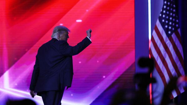 Former President Donald Trump walks off stage after an address to the Conservative Political Action Conference (CPAC) held in the Hyatt Regency on February 28, 2021 in Orlando, Florida.  - Sputnik International