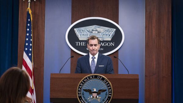Pentagon spokesman John Kirby speaks during a media briefing at the Pentagon, Wednesday, Feb. 17, 2021, in Washington. - Sputnik International