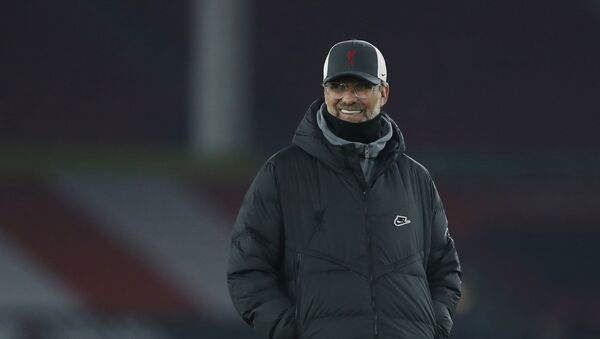 Liverpool manager Juergen Klopp during the warm up before the match on February 28, 2021 - Sputnik International