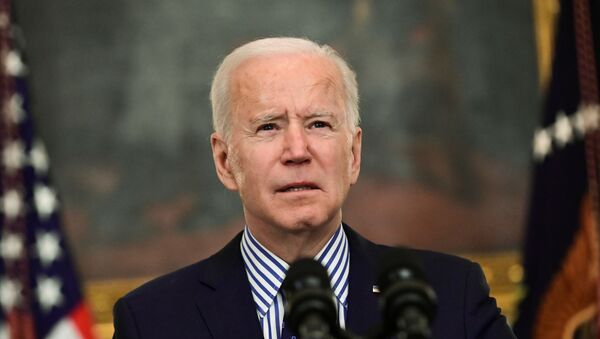 U.S. President Joe Biden makes remarks from the White House after his coronavirus pandemic relief legislation passed in the Senate, in Washington - Sputnik International