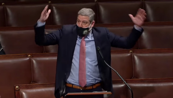 US Rep. Tim Ryan (D-OH) speaks in defense of the Protect the Right to Organize (PRO) Act on the floor of the House on March 9, 2021 - Sputnik International