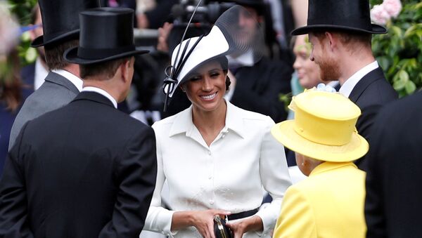FILE PHOTO: Horse Racing - Royal Ascot - Ascot Racecourse, Ascot, Britain - June 19, 2018   Britain's Prince Harry, Meghan, the Duchess of Sussex and Britain's Queen Elizabeth arrive at Ascot racecourse - Sputnik International