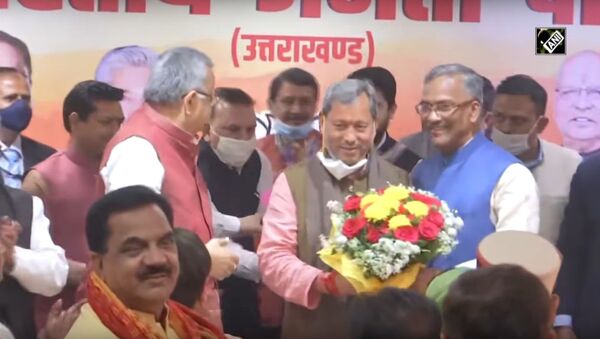 Tirath Singh Rawat elected new CM of Uttarakhand - Sputnik International