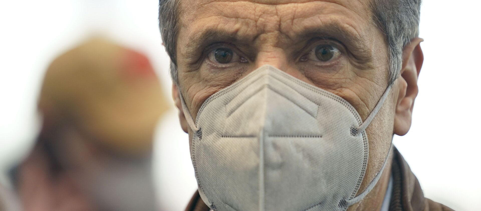 New York Gov. Andrew Cuomo greets people after speaking at a vaccination site on Monday, March 8, 2021, in New York - Sputnik International, 1920, 15.03.2021