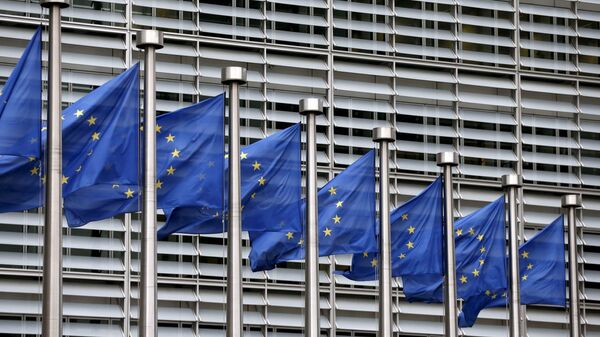FILE PHOTO: Picture shows European Union flags fluttering outside the EU Commission headquarters in Brussels - Sputnik International