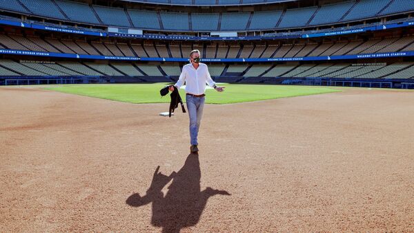Governor Gavin Newsom at a news conference held at the launch of mass COVID-19 vaccination site at Dodger Stadium in Los Angeles, California, U.S., January 15, 2021 - Sputnik International